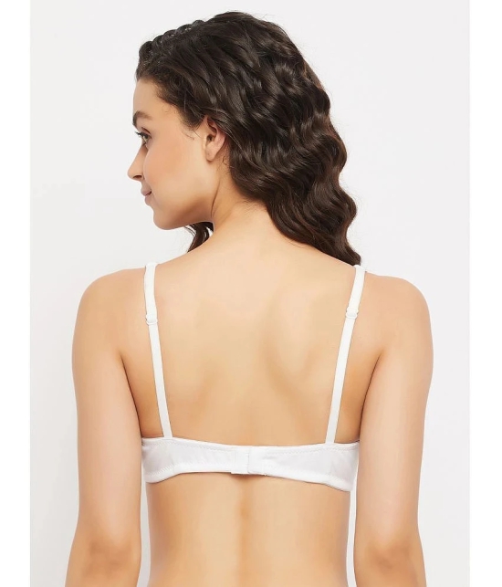 Clovia - White Cotton Non Padded Womens T-Shirt Bra ( Pack of 1 ) - None