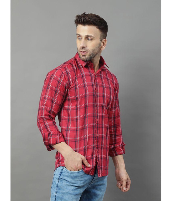 YHA - Maroon 100% Cotton Regular Fit Mens Casual Shirt ( Pack of 1 ) - None