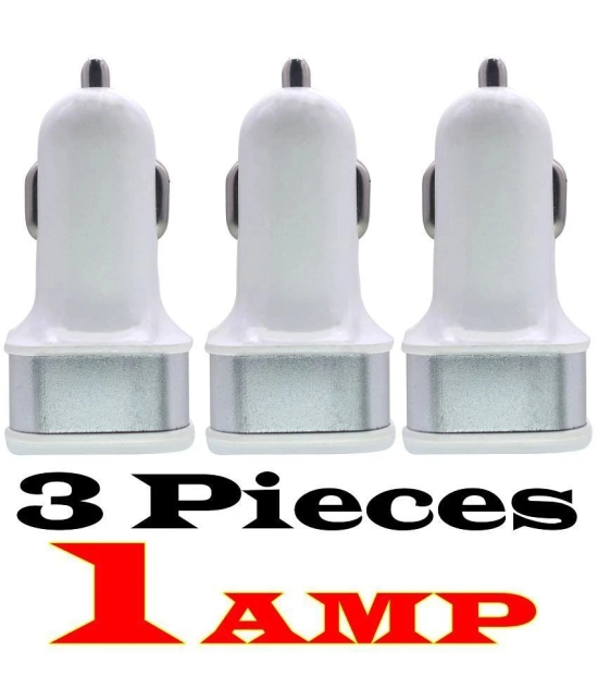 JMALL Car Mobile Charger 1 Amp 3 Pieces White