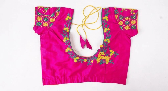 Sonchiriya Pink Embroidery Work Blouse