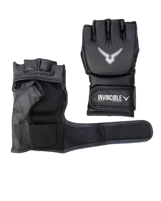 Invincible MMA Combat Gloves - Quality for Ultimate Performance in Mixed Martial Arts Fight-Black / Large / X-Large