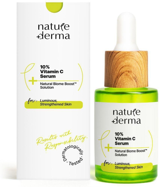 Nature Derma 10% Vitamin C Serum with Natural Biome-Boost To Reduce Wrinkles| 30ml