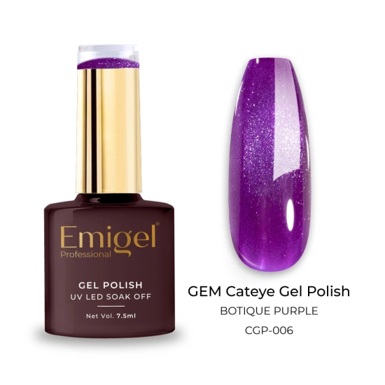 Emigel - Gem Cateye UV Gel Polish - 006 - Botique Purple