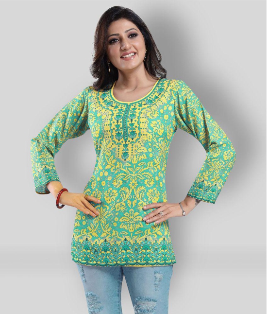 Meher Impex - Multicolor Crepe Women's Straight Kurti ( Pack of 1 ) - S