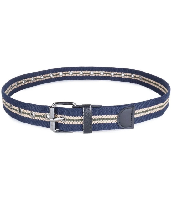 Zacharias - Blue Canvas Mens Casual Belt ( Pack of 1 ) - None