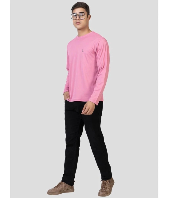 YHA - Pink Cotton Blend Regular Fit Mens T-Shirt ( Pack of 1 ) - None