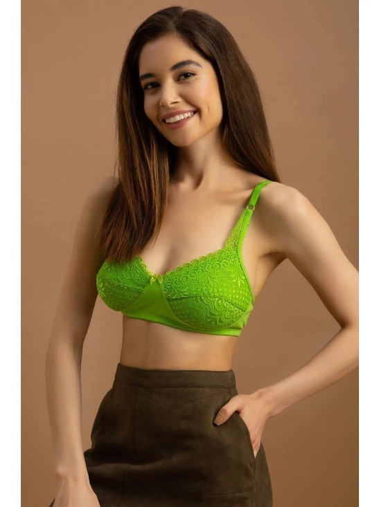 Clovia Pack of 1 Cotton Non Padded Womens Everyday Bra ( Green ) BR0228A11 - None