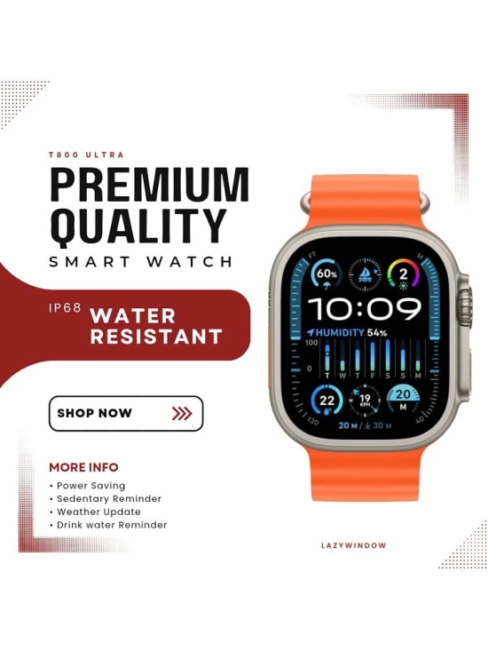 LAZYWINDOW Smart Watch T800 Ultra Orange Smart Watch