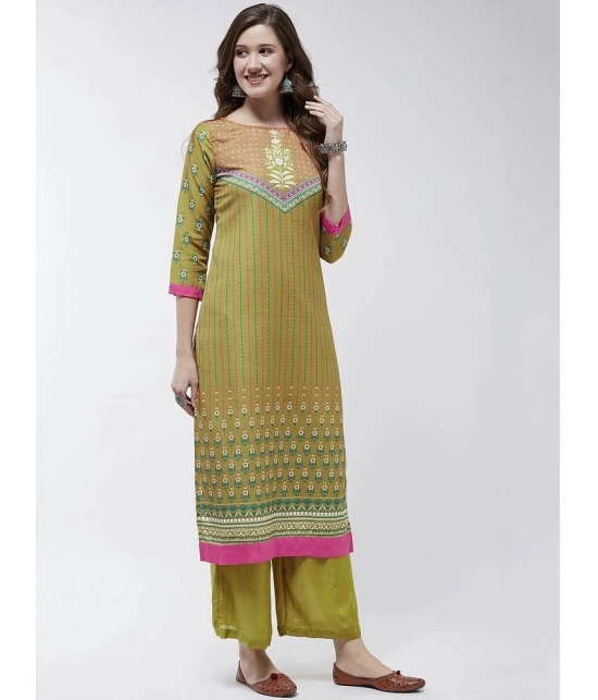 Pannkh - Multicolor Viscose Womens Straight Kurti ( Pack of 1 ) - None