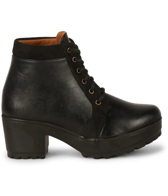 Ishransh - Black Womens Ankle Length Boots - None