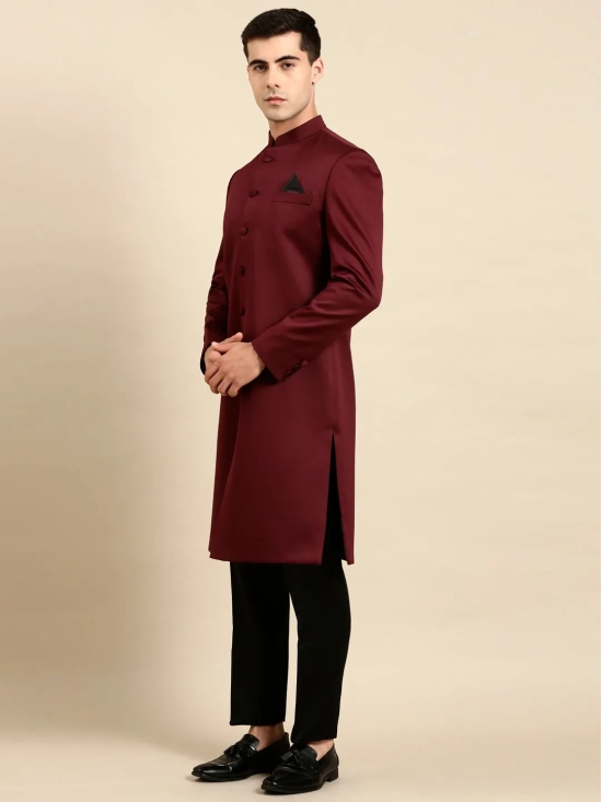 Wine Classic Achkan-42 (Large) / Indo Pant Set