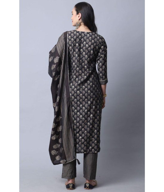 Rajnandini - Grey Straight Viscose Women's Stitched Salwar Suit ( Pack of 1 ) - None