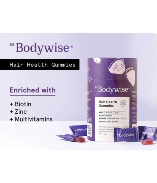 Bodywise Biotin Hair Gummies 120 Day Pack  | Delicious Strawberry Flavoured with added Zinc & Multivitamins