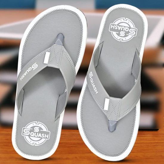 Squash - Grey Men's Thong Flip Flop - None