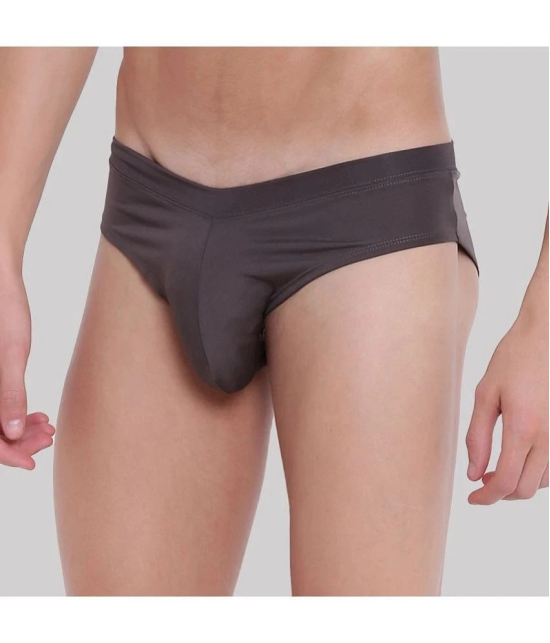 BASIICS By La Intimo - Charcoal BCSSS03 Polyester Mens Briefs ( Pack of 1 ) - None