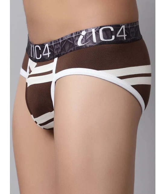 IC4 - Brown Brief Modal Mens Briefs ( Pack of 1 ) - None