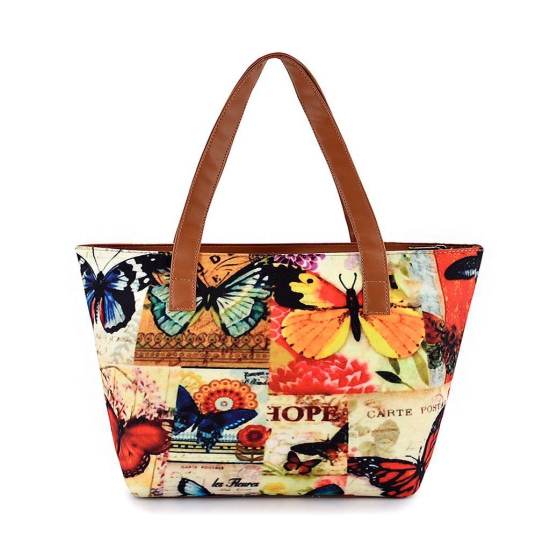 Lychee bags Women Canvas Print Tote Bag