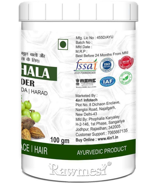 rawmest Triphala Powder Health| Face| Hair Scalp Treatment 100 g