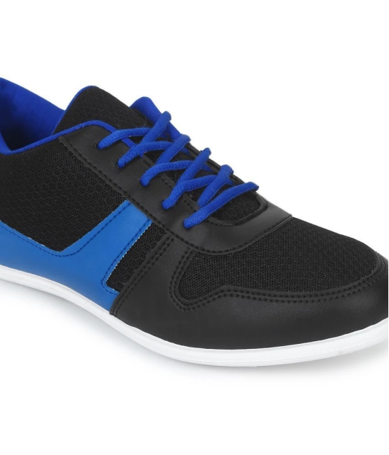 UrbanMark Men Breathable Blue Panelled Lace-Up Sneakers Shoes- Navy - None