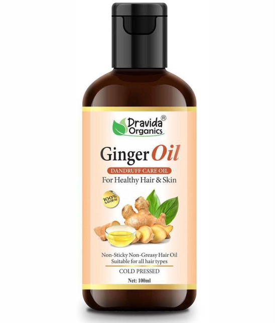 Dravida Organics Ginger Hair Oil - 100% Pure & Natural for Skin & Hair Oil 100 mL