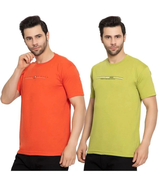 Zeffit Multicolor Cotton Regular Fit Mens Sports T-Shirt ( Pack of 2 ) - None