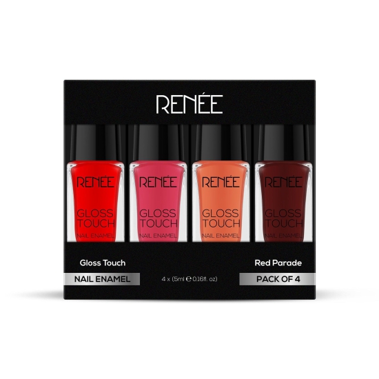 RENEE Gloss Touch N04 Vacay Vibes - Set of 4 Nail Enamels