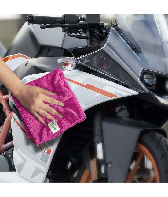 SOFTSPUN Microfiber Cloth 15pcs - Small - 20x30cms - 340 GSM  pink . Thick Lint & Streak-Free Multipurpose Cloths - Automotive Microfibre Towels for Kitchen Cleaning Polishing Washing & Deta