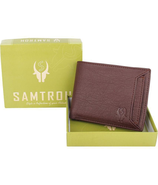 samtroh - PU BROWN Men's Regular Wallet ( Pack of 1 ) - Brown