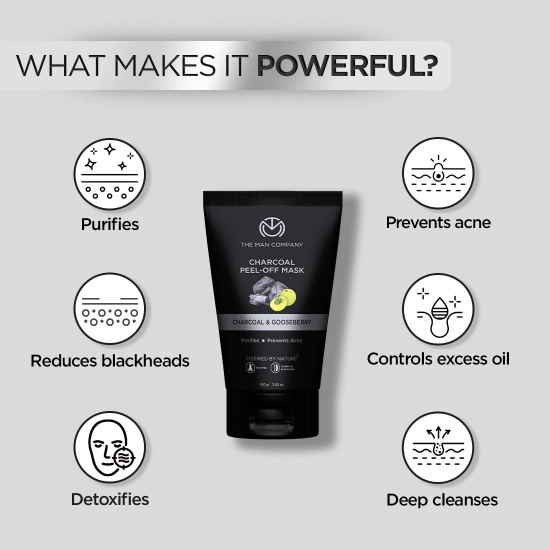 Charcoal Peel Off Mask  Charcoal  Gooseberry-Peel Off Mask and Free Face Cream