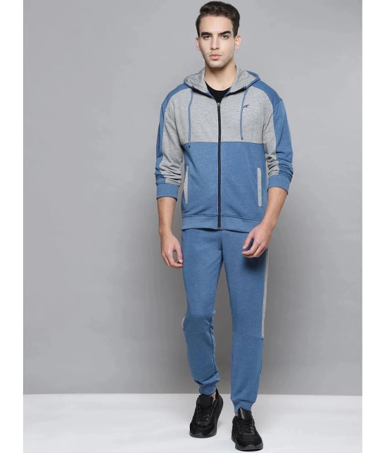 Alcis - Blue Cotton Regular Fit Solid Mens Sports Tracksuit ( Pack of 1 ) - None