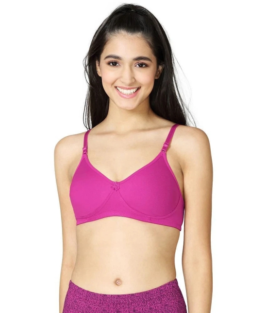 VStar - Pink Cotton Blend Non Padded Womens T-Shirt Bra ( Pack of 1 ) - None