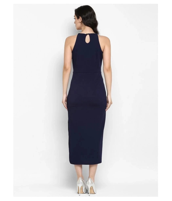 Zima Leto Polyester Navy Bodycon Dress - Single - S