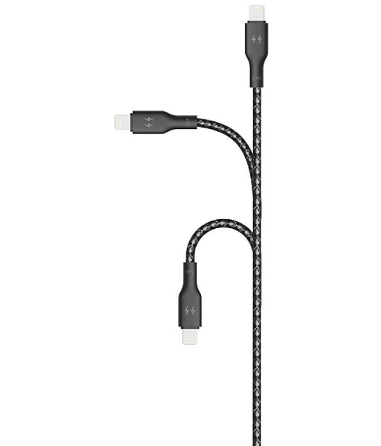 itel - Black 2.4 A Lightning Cable 1 Meter - Black