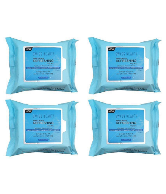 Lenon Beauty Swiss Beauty Wet Wipes ( 120 Pcs ) Pack of 4