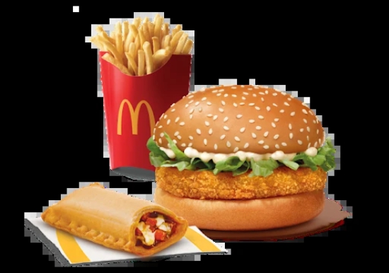 McVeggie Burger + Veg Pizza McPuff + Fries (L)