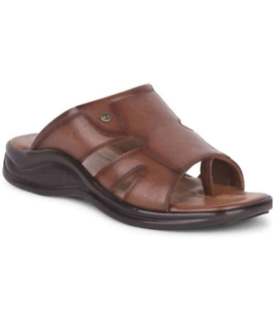 Liberty Tan Mens Leather Slipper - None