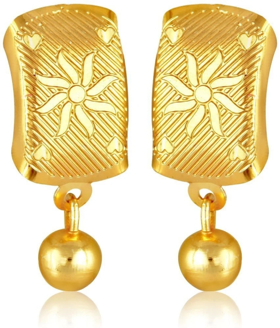 VIVASTRI Golden Stud Earrings ( Pack of 1 ) - Golden