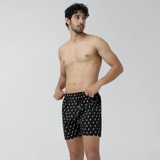 Remix Cotton Boxers Lightning Black XXL