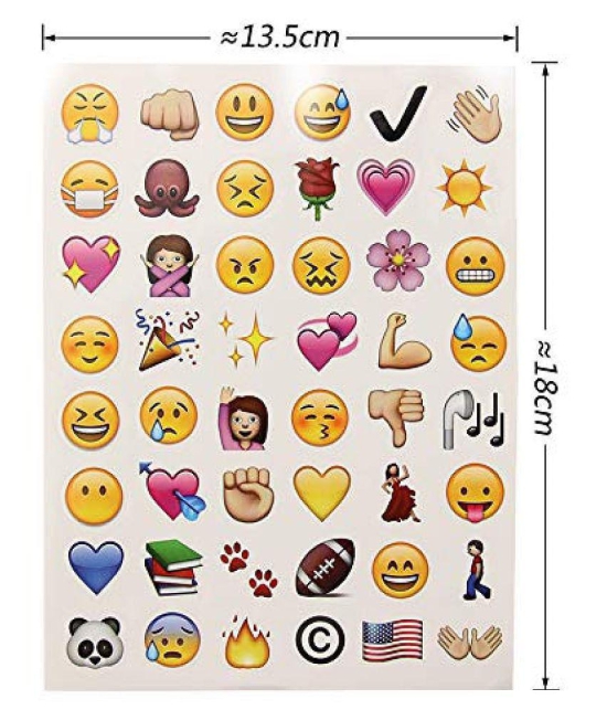 iDream 4 Sheet 192 Emoji Smiley Face Whatsapp Stickers Kawaii Scrapbooking Stationery Sticker