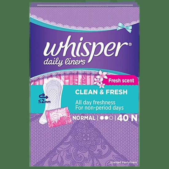 Whisper Daily Fresh Liner 40 N