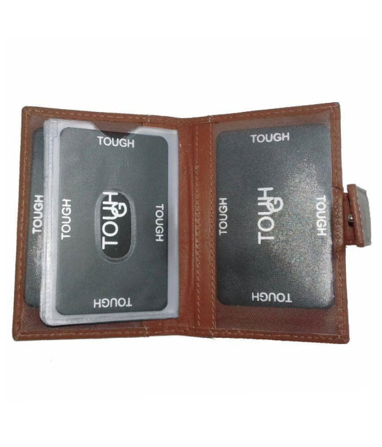 Tough Button Tan Card Holder - Tan