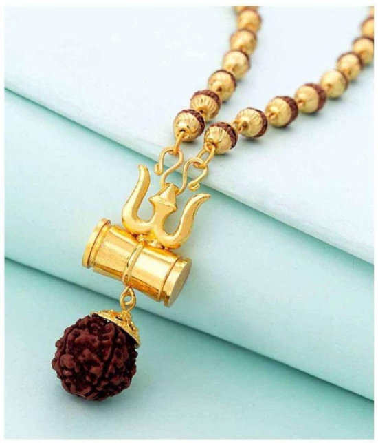 PAYSTORE Shiv Shakti Kavach 5 Mala With Shiv Trishul & Damru - None