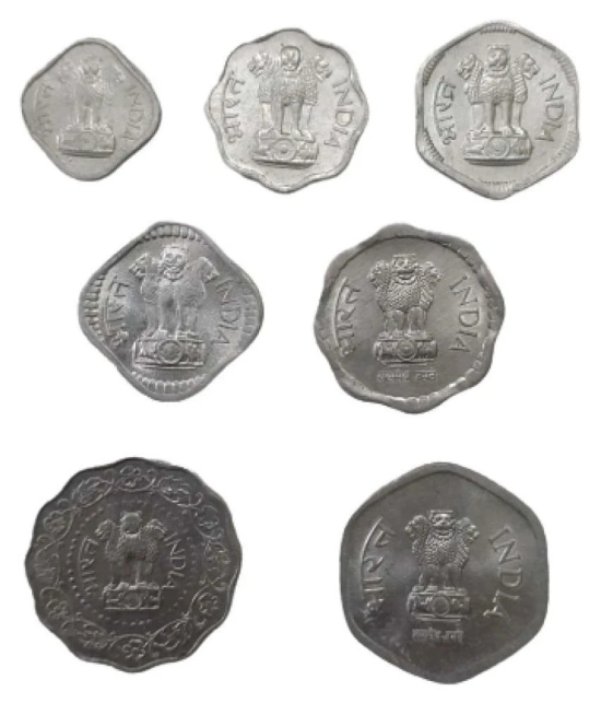 Hop n Shop - Republic India 1, 2, 3, 5, 10 20 Paise 7 Numismatic Coins