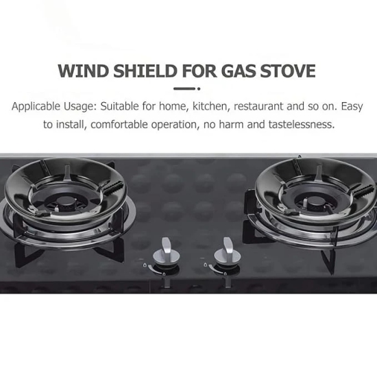 Gas Stove Burner Stand Flame Saver: Portable, Windproof Ring Stove Protector & Washable Stand Stand Flame Saver Windproof Ring Stove Outdoor Cooking Color Black (Pack of 01)