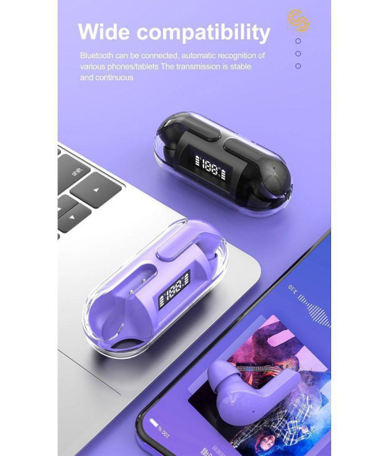 COREGENIX Slide DigitalDisplay Bluetooth True Wireless (TWS) In Ear 30 Hours Playback Low Latency IPX5(Splash & Sweat Proof) Purple