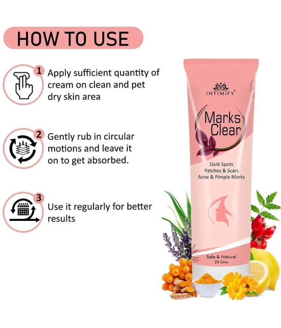 Intimify Marks Clear Cream, Anti Pigmentation Cream, Skin Brightening Whitening Cream 20 gms