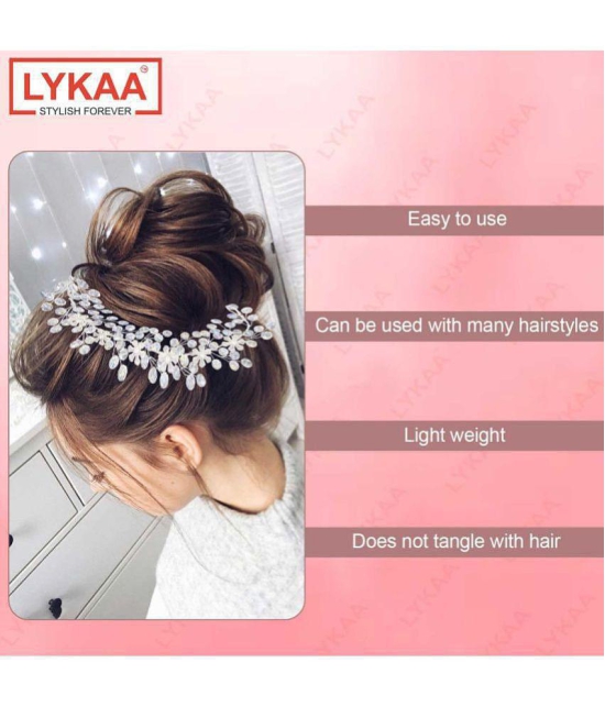 LYKAA White Womens Tiaras ( Pack of 1 ) - White