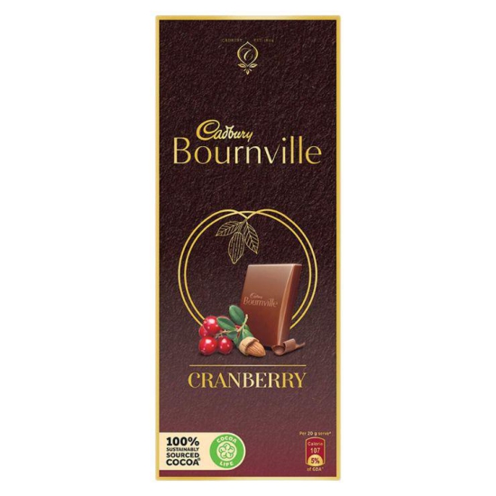 Cadbury Bournville Cranberry Dark Chocolate Bar 80 G