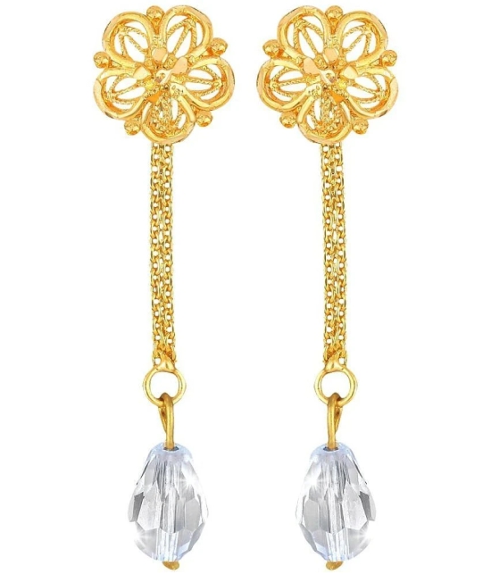 VIVASTRI Golden Drop Earrings ( Pack of 2 ) - Golden