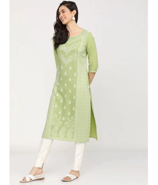 Ketch Polyester Printed Straight Womens Kurti - Green ( Pack of 1 ) - None